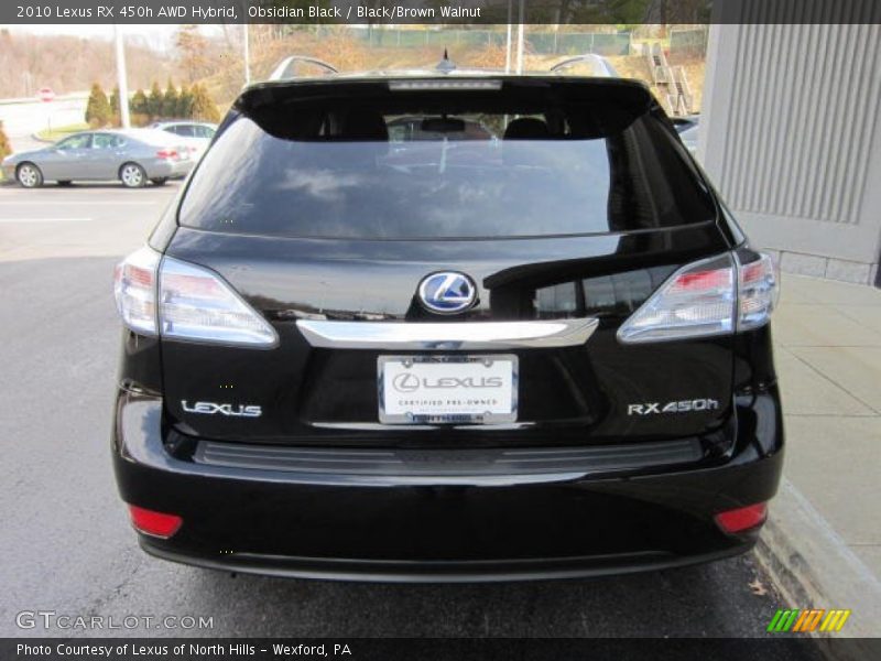 Obsidian Black / Black/Brown Walnut 2010 Lexus RX 450h AWD Hybrid