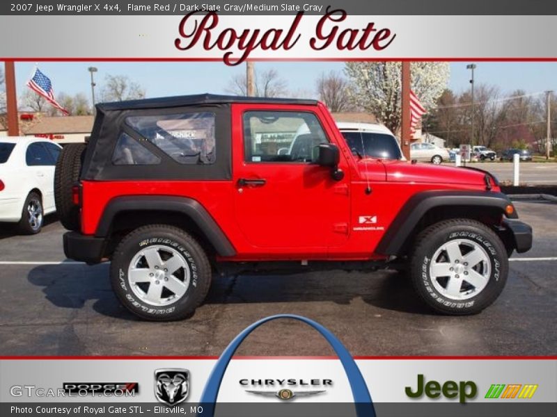 Flame Red / Dark Slate Gray/Medium Slate Gray 2007 Jeep Wrangler X 4x4
