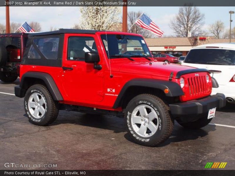 Flame Red / Dark Slate Gray/Medium Slate Gray 2007 Jeep Wrangler X 4x4