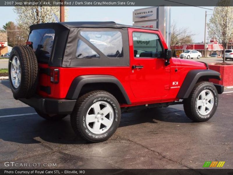 Flame Red / Dark Slate Gray/Medium Slate Gray 2007 Jeep Wrangler X 4x4