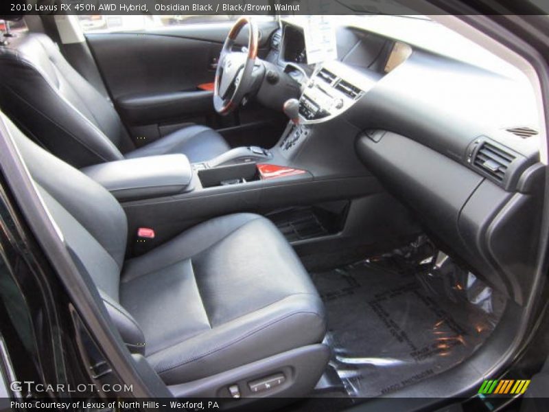 Obsidian Black / Black/Brown Walnut 2010 Lexus RX 450h AWD Hybrid