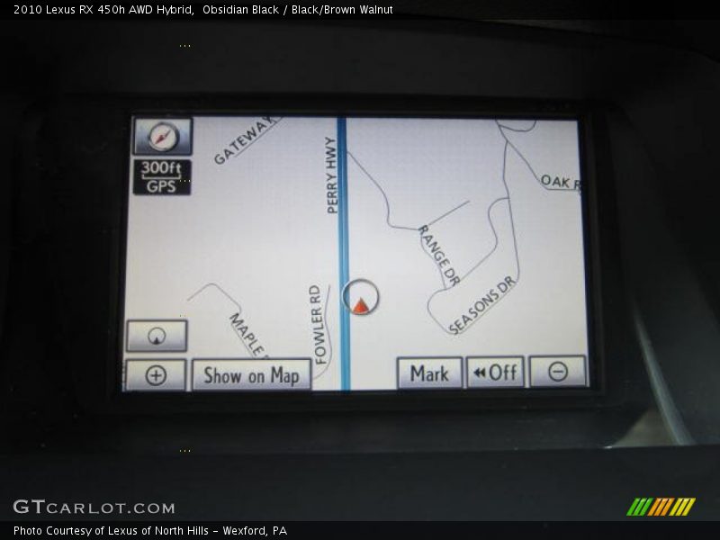 Obsidian Black / Black/Brown Walnut 2010 Lexus RX 450h AWD Hybrid