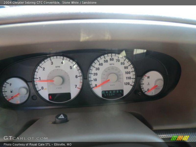 Stone White / Sandstone 2004 Chrysler Sebring GTC Convertible