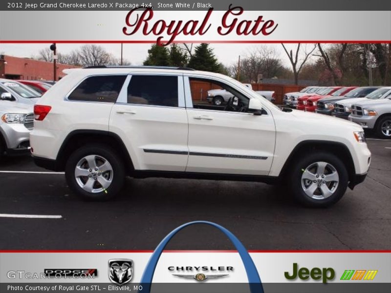 Stone White / Black 2012 Jeep Grand Cherokee Laredo X Package 4x4