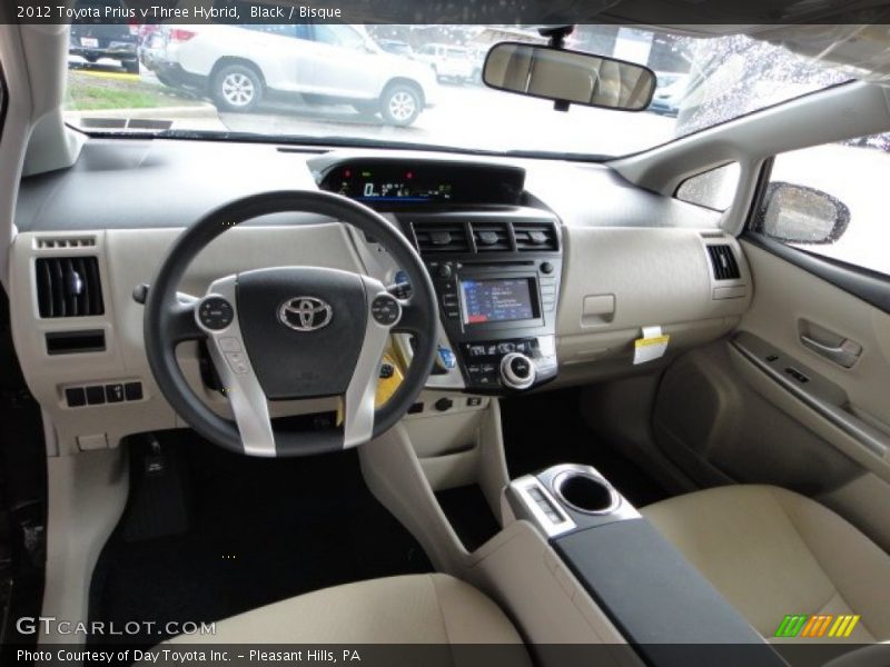 Black / Bisque 2012 Toyota Prius v Three Hybrid
