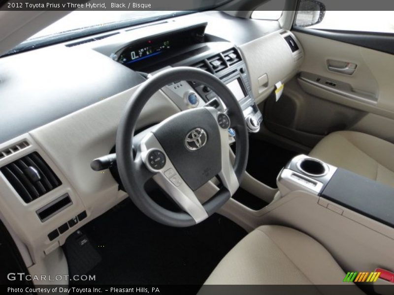 Black / Bisque 2012 Toyota Prius v Three Hybrid