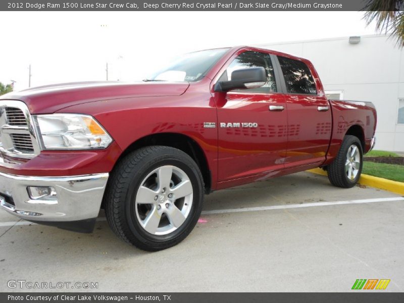 Deep Cherry Red Crystal Pearl / Dark Slate Gray/Medium Graystone 2012 Dodge Ram 1500 Lone Star Crew Cab