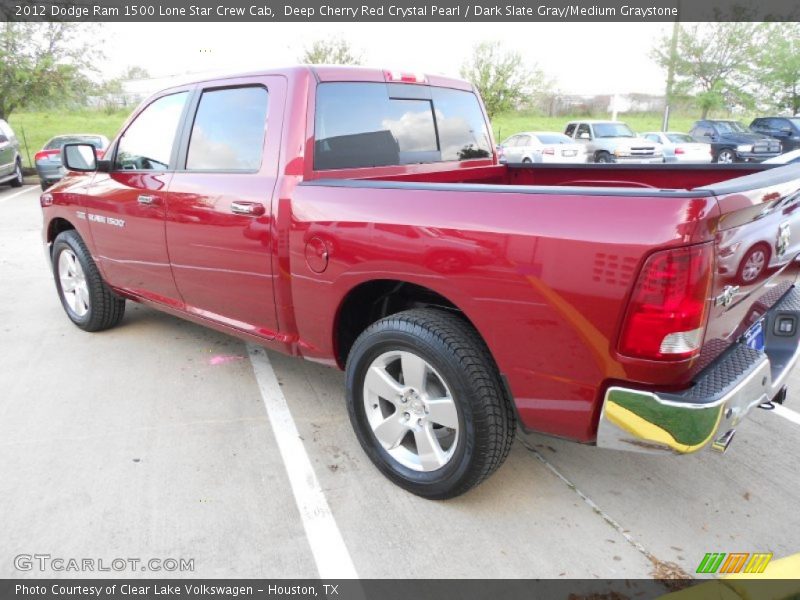 Deep Cherry Red Crystal Pearl / Dark Slate Gray/Medium Graystone 2012 Dodge Ram 1500 Lone Star Crew Cab