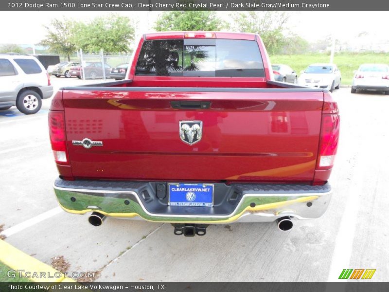 Deep Cherry Red Crystal Pearl / Dark Slate Gray/Medium Graystone 2012 Dodge Ram 1500 Lone Star Crew Cab