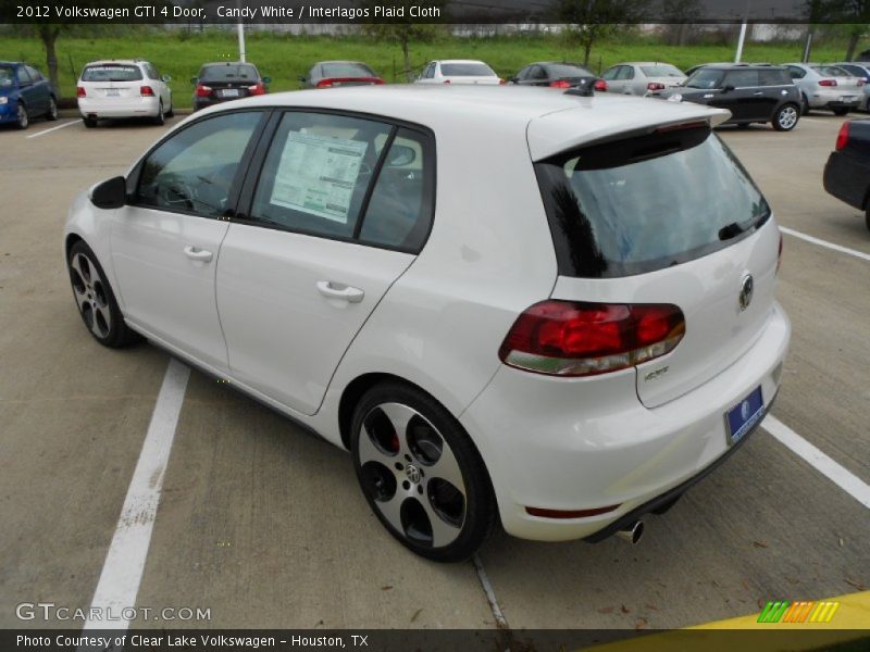 Candy White / Interlagos Plaid Cloth 2012 Volkswagen GTI 4 Door