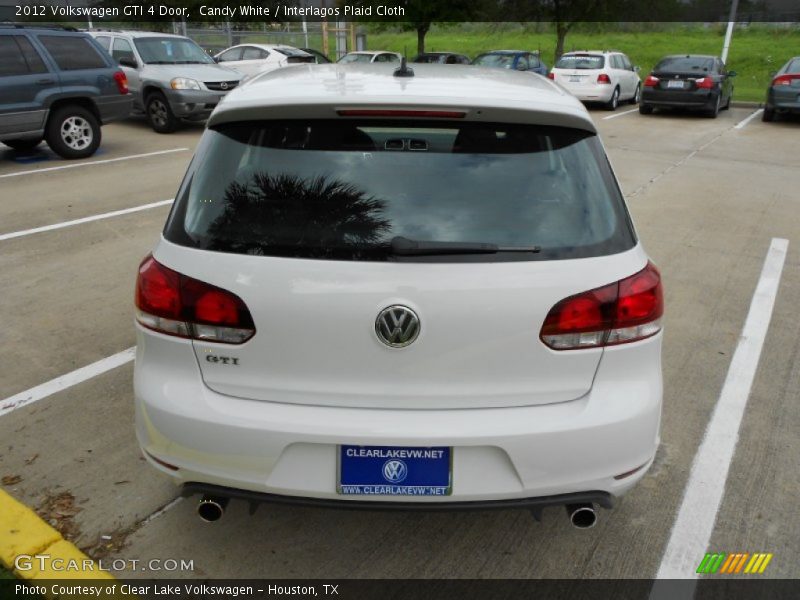 Candy White / Interlagos Plaid Cloth 2012 Volkswagen GTI 4 Door