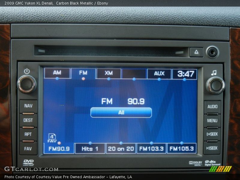 Carbon Black Metallic / Ebony 2009 GMC Yukon XL Denali