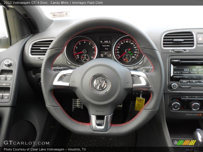 Candy White / Interlagos Plaid Cloth 2012 Volkswagen GTI 4 Door