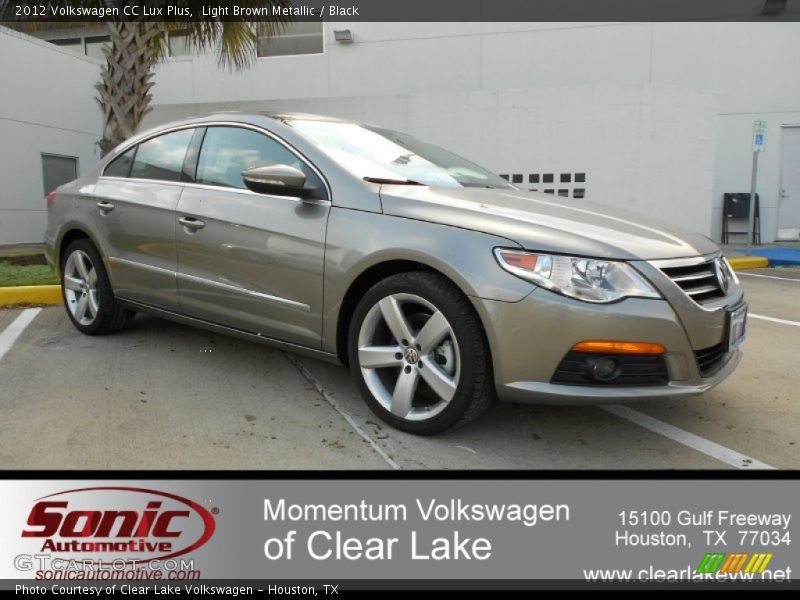Light Brown Metallic / Black 2012 Volkswagen CC Lux Plus