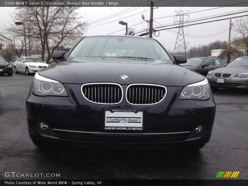 Monaco Blue Metallic / Beige 2009 BMW 5 Series 528xi Sedan