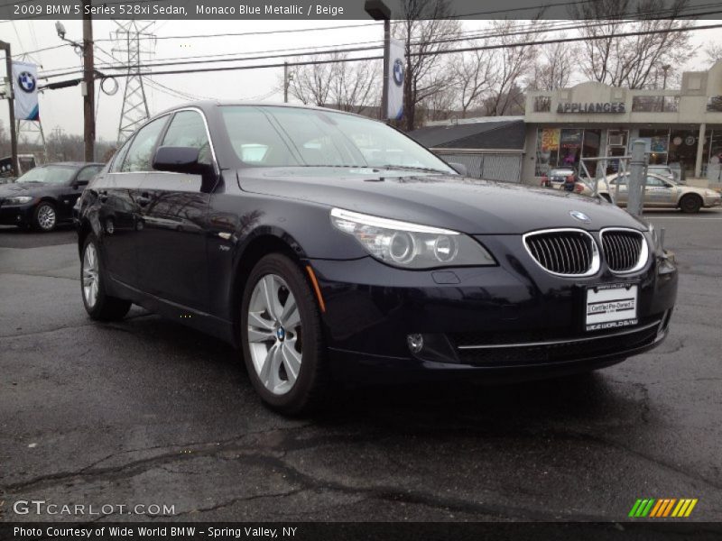 Monaco Blue Metallic / Beige 2009 BMW 5 Series 528xi Sedan