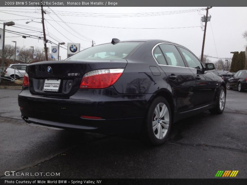Monaco Blue Metallic / Beige 2009 BMW 5 Series 528xi Sedan