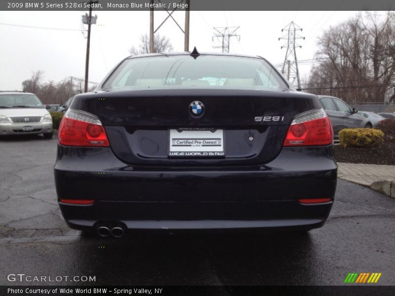Monaco Blue Metallic / Beige 2009 BMW 5 Series 528xi Sedan