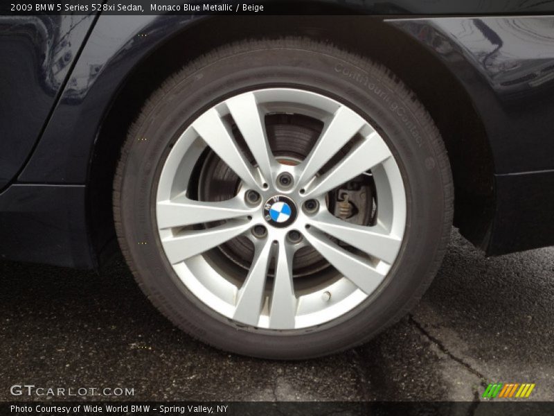 Monaco Blue Metallic / Beige 2009 BMW 5 Series 528xi Sedan