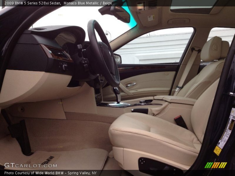 Monaco Blue Metallic / Beige 2009 BMW 5 Series 528xi Sedan