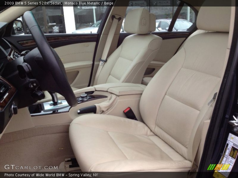 Monaco Blue Metallic / Beige 2009 BMW 5 Series 528xi Sedan