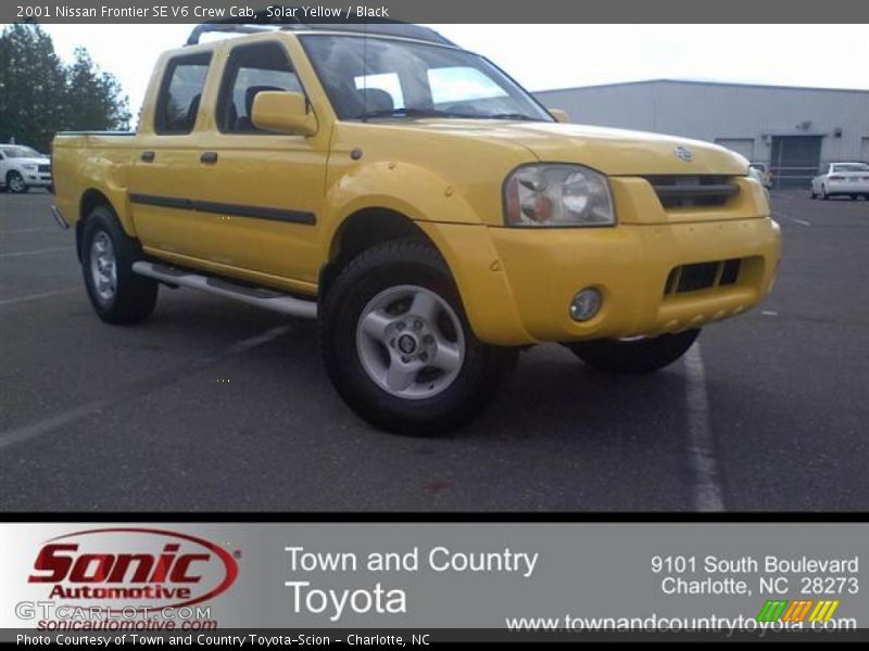 Solar Yellow / Black 2001 Nissan Frontier SE V6 Crew Cab