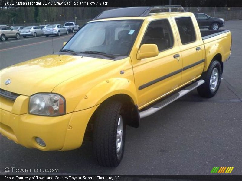 Solar Yellow / Black 2001 Nissan Frontier SE V6 Crew Cab