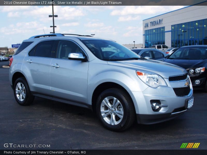 Silver Ice Metallic / Jet Black/Light Titanium 2010 Chevrolet Equinox LTZ AWD