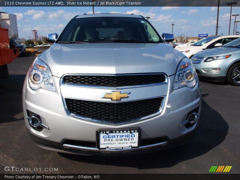 Silver Ice Metallic / Jet Black/Light Titanium 2010 Chevrolet Equinox LTZ AWD