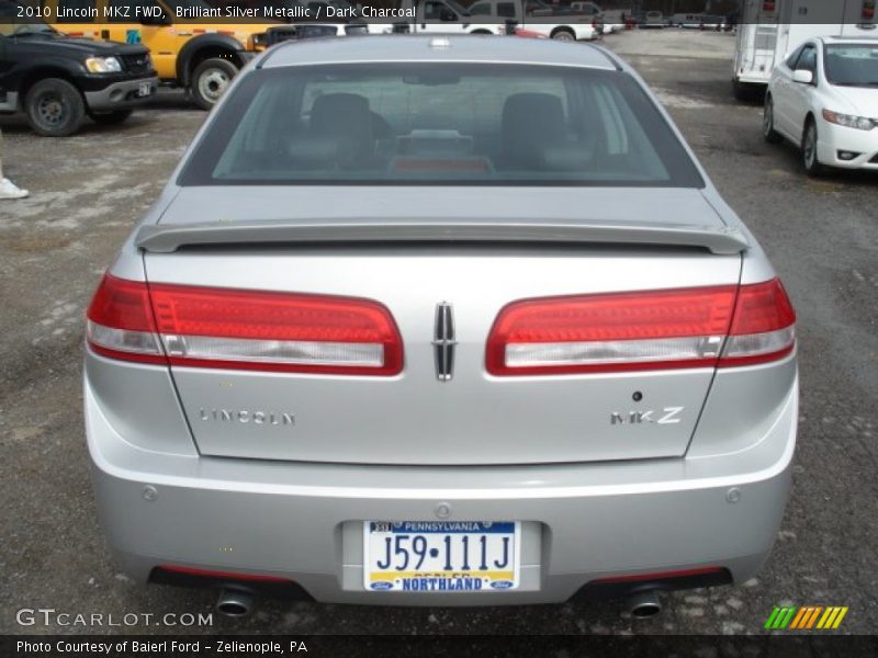 Brilliant Silver Metallic / Dark Charcoal 2010 Lincoln MKZ FWD
