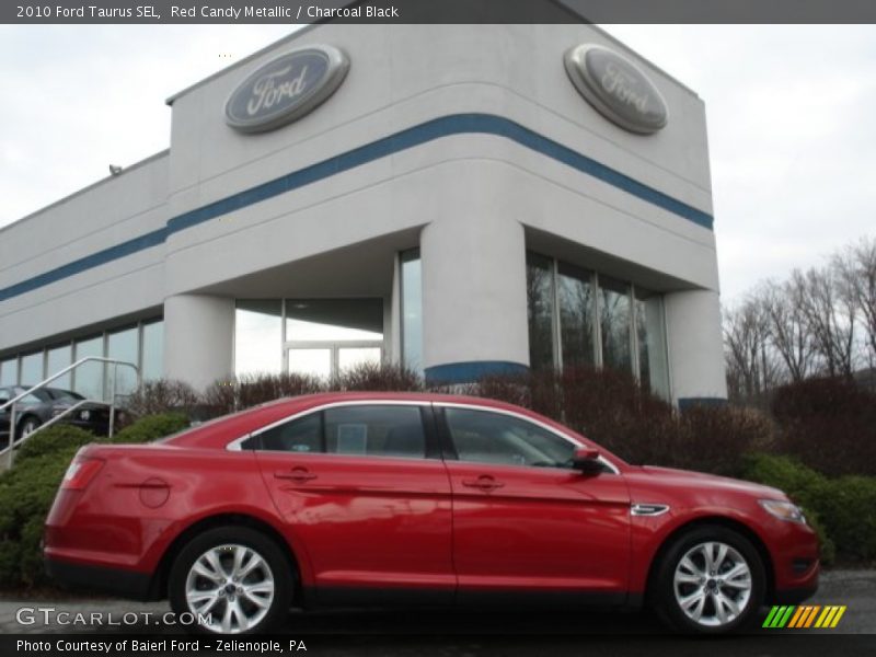 Red Candy Metallic / Charcoal Black 2010 Ford Taurus SEL