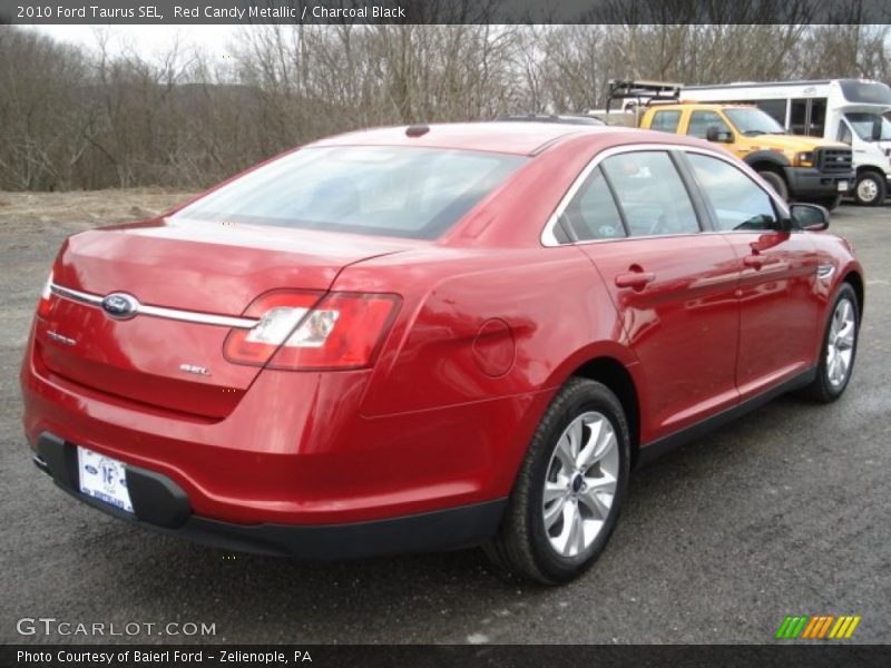 Red Candy Metallic / Charcoal Black 2010 Ford Taurus SEL