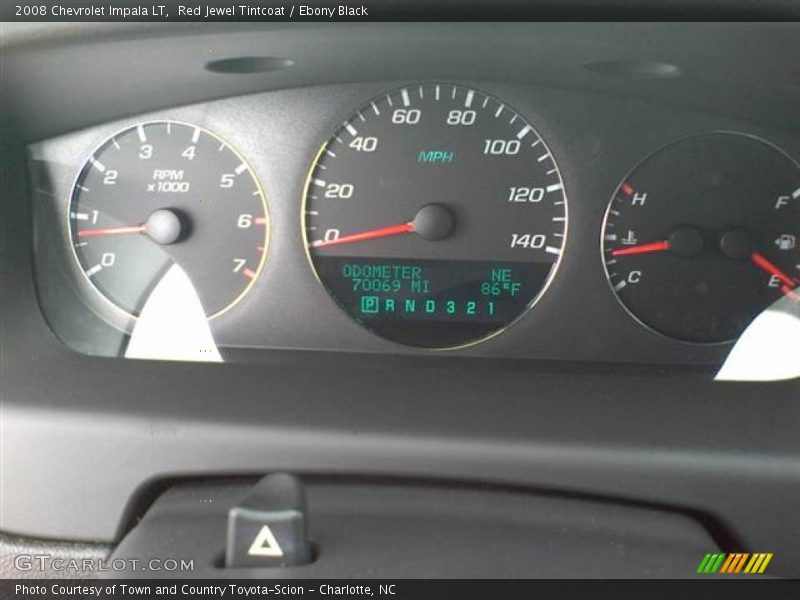 Red Jewel Tintcoat / Ebony Black 2008 Chevrolet Impala LT