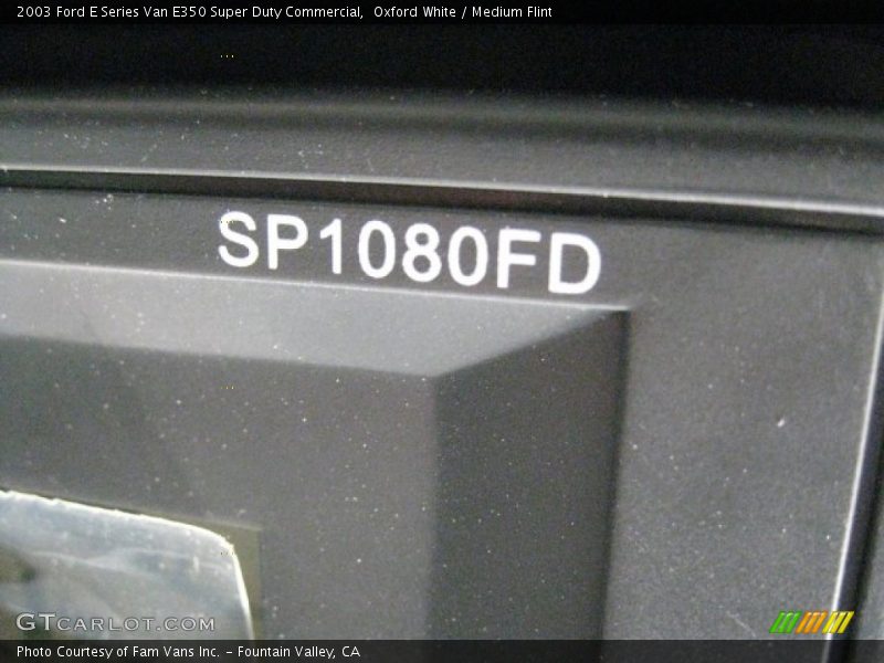 Oxford White / Medium Flint 2003 Ford E Series Van E350 Super Duty Commercial