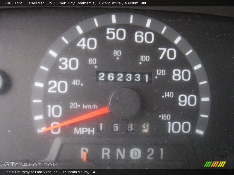 Oxford White / Medium Flint 2003 Ford E Series Van E350 Super Duty Commercial