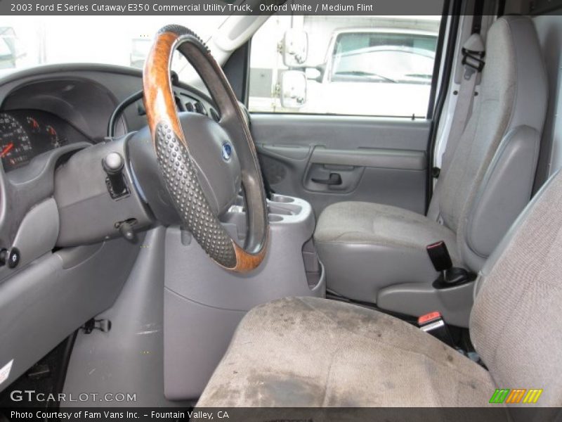 Oxford White / Medium Flint 2003 Ford E Series Cutaway E350 Commercial Utility Truck