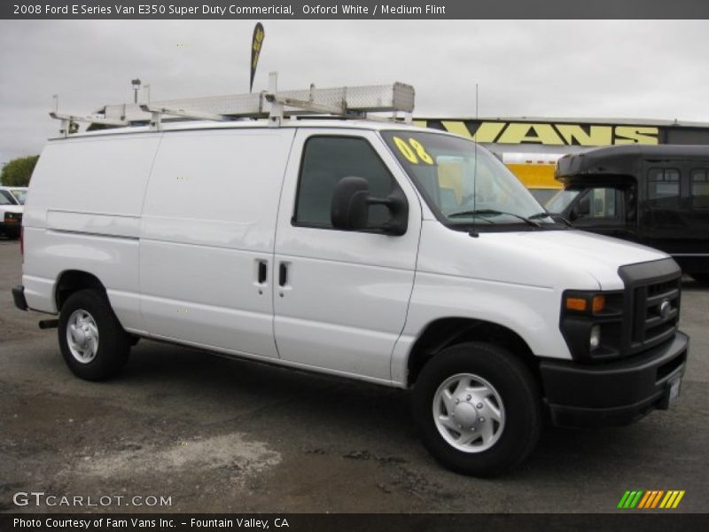 Oxford White / Medium Flint 2008 Ford E Series Van E350 Super Duty Commericial
