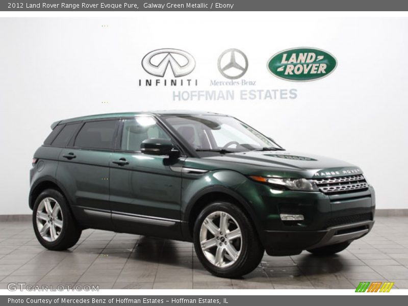 Galway Green Metallic / Ebony 2012 Land Rover Range Rover Evoque Pure