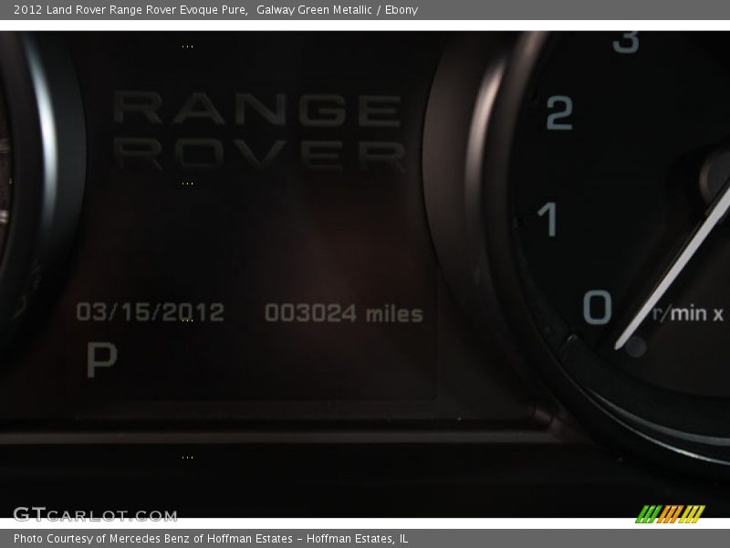 Galway Green Metallic / Ebony 2012 Land Rover Range Rover Evoque Pure