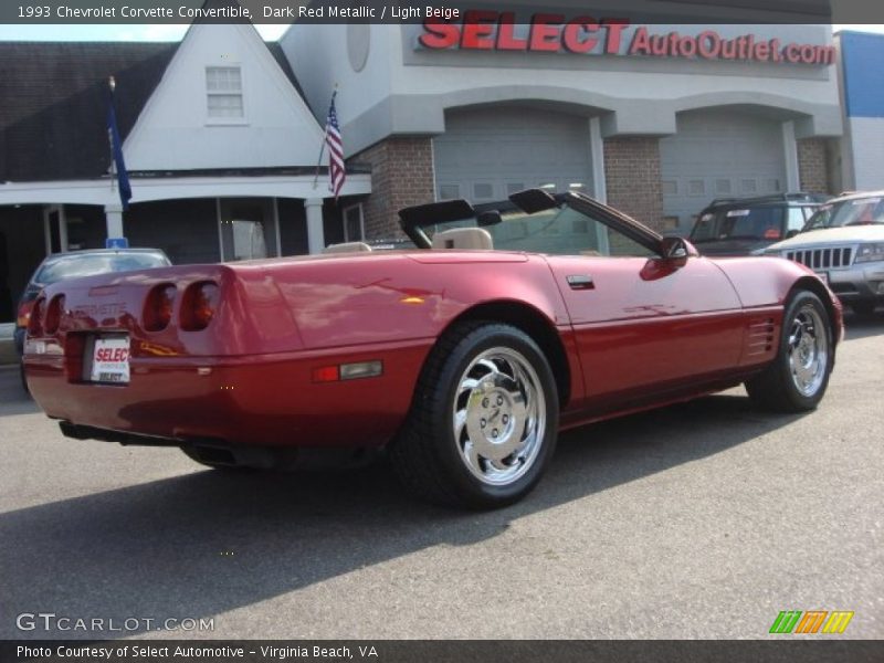 Dark Red Metallic / Light Beige 1993 Chevrolet Corvette Convertible