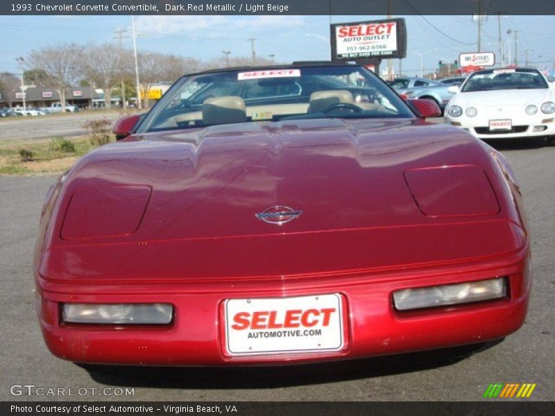 Dark Red Metallic / Light Beige 1993 Chevrolet Corvette Convertible