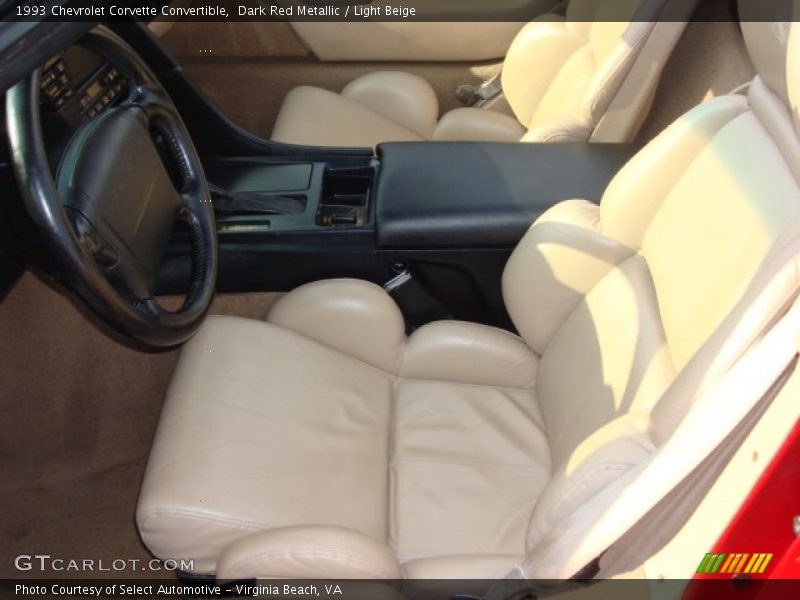 Dark Red Metallic / Light Beige 1993 Chevrolet Corvette Convertible