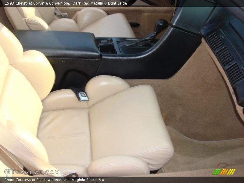 Dark Red Metallic / Light Beige 1993 Chevrolet Corvette Convertible