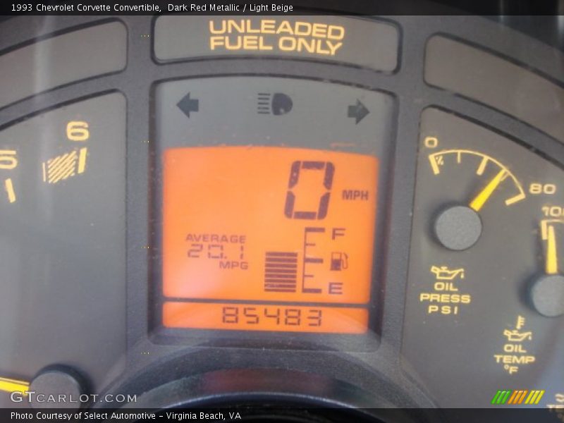  1993 Corvette Convertible Convertible Gauges
