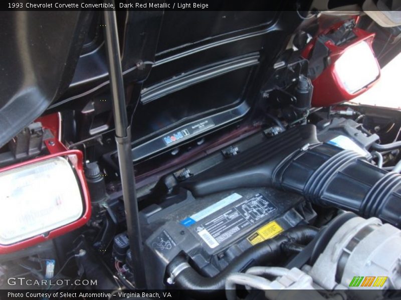 Dark Red Metallic / Light Beige 1993 Chevrolet Corvette Convertible
