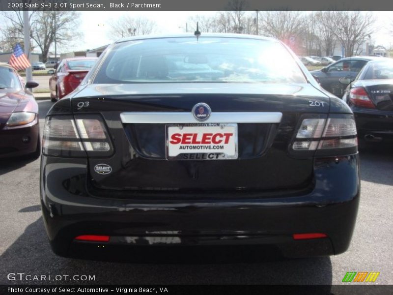 Black / Parchment 2008 Saab 9-3 2.0T Sport Sedan