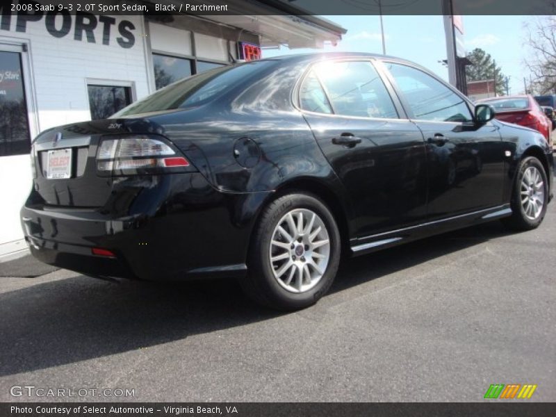 Black / Parchment 2008 Saab 9-3 2.0T Sport Sedan