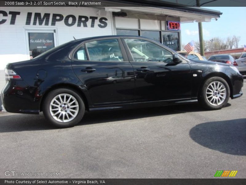 Black / Parchment 2008 Saab 9-3 2.0T Sport Sedan