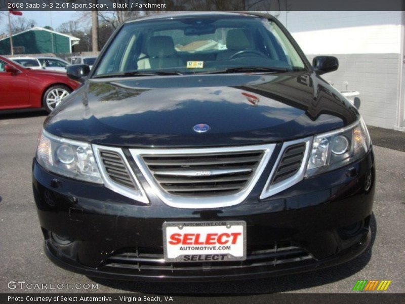 Black / Parchment 2008 Saab 9-3 2.0T Sport Sedan