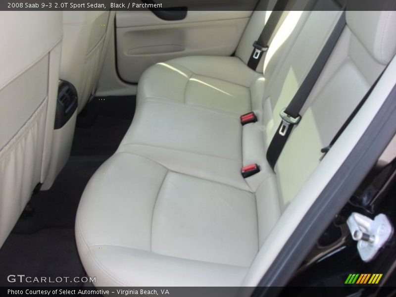 Rear Seat of 2008 9-3 2.0T Sport Sedan